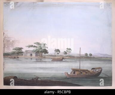 Mehrere Boote. 1800 - 1805. 40 Zeichnungen von Booten in einer Landschaft. Gouache; 14,75 von 18,75 ins. Keine Inschriften oder Beschreibungen diese Zeichnungen begleiten. Ursprünglich veröffentlicht in 1800 - 1805. . Quelle: Hinzufügen. Oder. 2010. Sprache: Chinesisch. Stockfoto