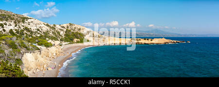 Fourin Strand, Rhodos, Griechenland Stockfoto
