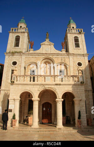 Israel, unteren Galiläa, der Franziskanerkirche in Kafr Kana markieren den Ort, wo Jesus sein erstes Wunder, Stockfoto