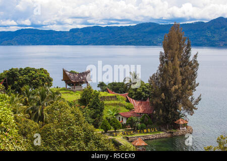 Indonesien, Sumatra, Insel Samosir, Tuk Tuk, Lake Toba, Batak Gräber Stockfoto