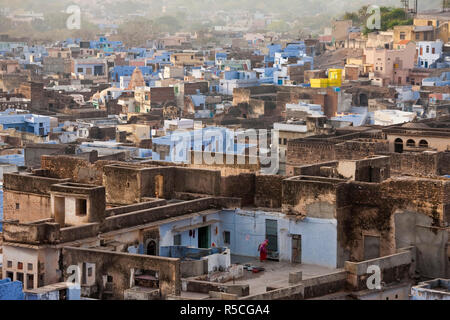 Dächer, Bundi, Rajasthan, Indien Stockfoto