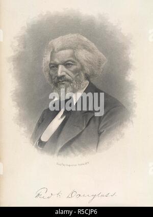 Frederick Douglass. Das Leben und die Zeiten von Frederick Douglass, durch h geschrieben. Park Publishing Co.: Harford, Anschl., 1882. Frederick Douglass, Frederick Augustus Washington Bailey, (1817-1895). Porträt. Amerikanische Wahrheit. Bild von Leben und die Zeiten von Frederick Douglass, indem er sich selbst geschrieben ... mit einer Einführung von Herrn George L. Ruffin. [Mit Platten, einschließlich ein Porträt]. Ursprünglich veröffentlichte/im Park Publishing Co.: Harford, Anschl., 1882 produziert. . Quelle: 10885 b3, frontispiz. Sprache: Englisch. Stockfoto