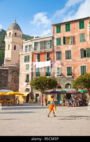 Vernazza, Cinque Terre, Riviera di Levante, Ligurien, Italien Stockfoto