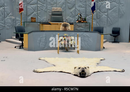 Legislative Assembly in den Northwest Territories Regierung Kammern, Yellowknife, Nordwest-Territorien, Kanada Stockfoto