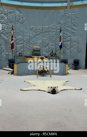 Legislative Assembly in den Northwest Territories Regierung Kammern, Yellowknife, Nordwest-Territorien, Kanada Stockfoto