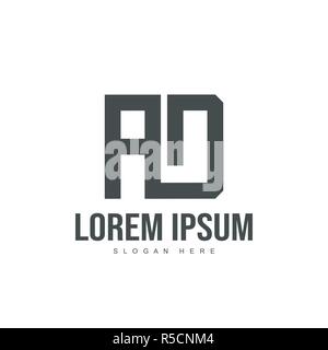 AD Logo template Design. Initial logo Template Design Stock Vektor