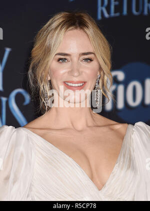 EMILY BLUNT Anglo-amerikanische Schauspielerin bei der Premiere von Disney's 'Mary Poppins gibt 'El Capitan Theatre am 29. November in Los Angeles, Kalifornien 2018. Foto: Jeffrey Mayer Stockfoto