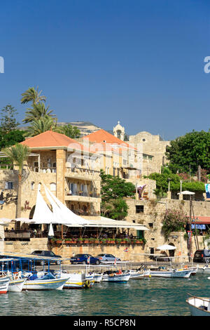 Libanon, Byblos, Hafen Stockfoto