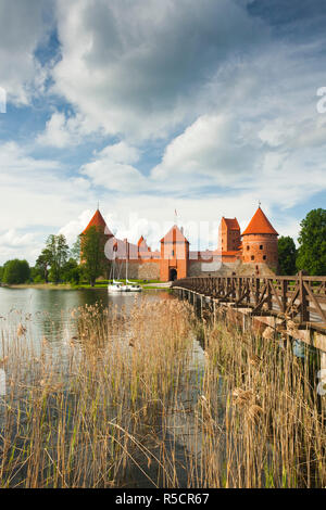 Litauen, Trakai, historischen Nationalpark Trakai Insel Burg am See Galve Stockfoto