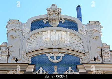 Jugendstil Haus, Elizabetes Straße, Riga, Lettland Stockfoto