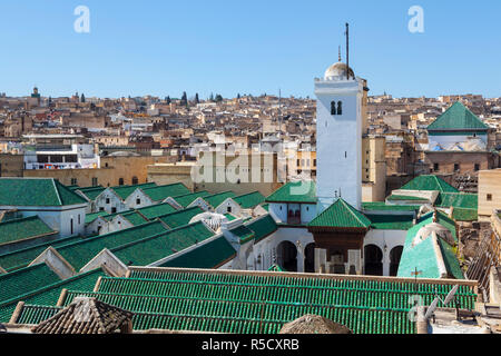 Die Karaouiyine Moschee, der Medina Fes, Marokko Stockfoto