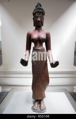 Vietnam, Danang, Museum für Cham-Skulpturen, Bronze Statue des Bodhisattva Tara Stockfoto