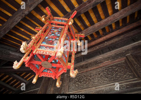 Vietnam, Hue, Zitadelle, Imperial Gehäuse, Laterne und Bedachung Detail Mieu Tempel Gateway Stockfoto