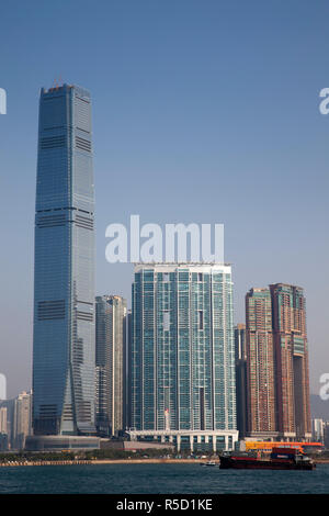 China, Hong Kong, West Kowloon Skyline Stockfoto
