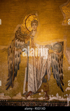 Türkei, Istanbul, byzantinische religiöse Mosaik in der Hagia Sophia Stockfoto