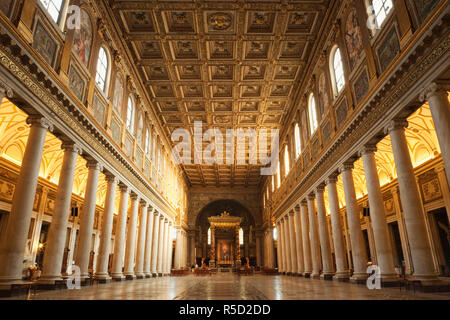 Italien, Rom, Interieur der Kirche Santa Maria Maggiore Stockfoto