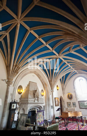 England, Hampshire, neue Wald, Beaulieu, Interieur von Beaulieu Palace House Stockfoto