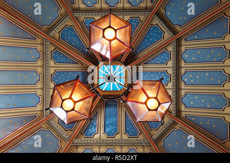 England, London, die Stadt, Leadenhall Market, Decke Detail Stockfoto