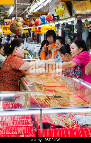 Laos, Vientiane, Talat Sao-Shopping-Mall, Gold Shops Stockfoto