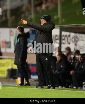 Tannadice Park, Dundee, Großbritannien. 30 Nov, 2018. Schottische Meisterschaft Fußball, Dundee United versus Ayr United; Ayr United manager Ian McCall Credit: Aktion plus Sport/Alamy leben Nachrichten Stockfoto