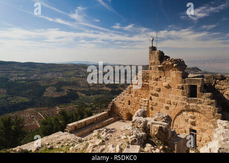 Jordan, Ajloun, Ajloun Burg Qala-Ar-Rabad gebaut 1188, außen Stockfoto