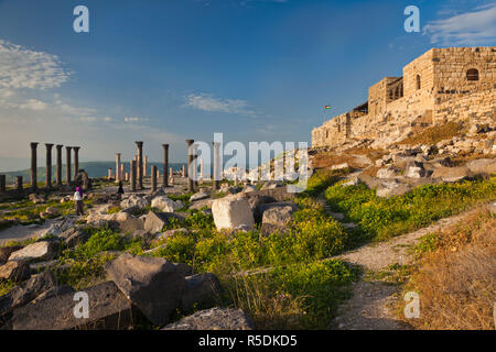 Jordan, Umm Qais Gadara, Ruinen der alten jüdischen und römischen Stadt Stockfoto