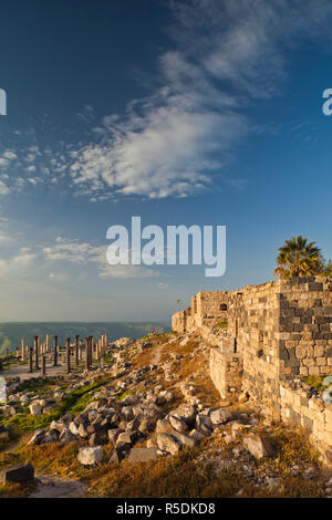 Jordan, Umm Qais Gadara, Ruinen der alten jüdischen und römischen Stadt Stockfoto