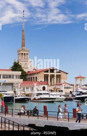 Russland, Schwarzmeer-Küste, Sotschi, Sea Terminal Building Stockfoto