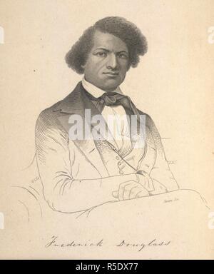 Frederick Douglass. Erzählung über das Leben des Frederick Douglass, ein Standort. Webb & Chapman: Dublin, 1846. Frederick Douglass, Frederick Augustus Washington Bailey, (1817-1895). Porträt. Amerikanische Wahrheit. Bild von der Erzählung über das Leben des Frederick Douglass, einem amerikanischen Slave übernommen, indem er sich der Zweiten Dublin edition geschrieben. [Mit einem Porträt]. Ursprünglich veröffentlicht in Webb & Chapman: Dublin, 1846 produziert. . Quelle: 1508/1671, frontispiz. Stockfoto