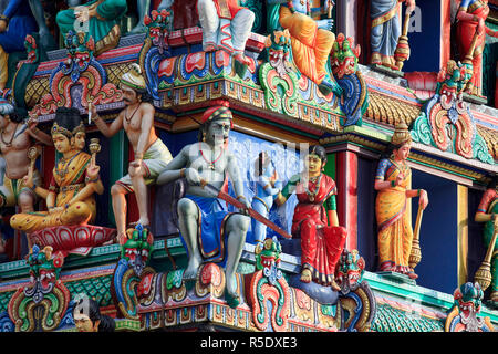 Singapur, Chinatown, Sri Mariamman Hindu-Tempel Stockfoto