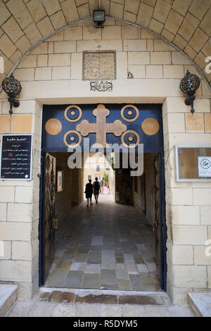 Syrien, Qala'at al Hosn Umgebung, St.-Georgs Kloster Stockfoto