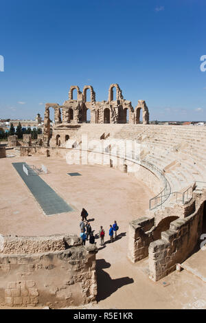 Tunesien, Tunesien Central Coast, El Jem, Kolosseum, b. 238 n. Chr. Stockfoto