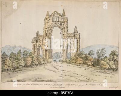 Priorat von Gisbrough. 1777. Blick auf den Osten Fenster des Klosters von Gisbrough, von F. Bretherton. Ursprünglich veröffentlichte/1777 produziert. . Quelle: Maps.K.. 44,29,. Sprache: Englisch. Stockfoto