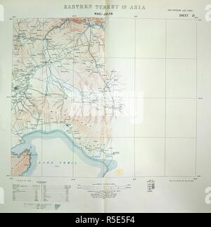 Khoi - julfa. Osten der Türkei in Asien. Maßstab 1:250.000, oder 1.0. London: Geographische Abschnitt, General Personal, 1901. Quelle: Maps.152.d.2, Blatt 21. Stockfoto