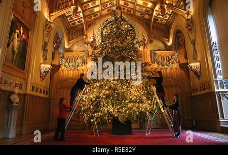 St George's Hall im Schloss Windsor 2018 Stockfoto