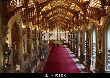 St George's Hall im Schloss Windsor 2018 Stockfoto