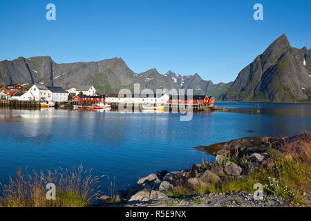 Hamnoy, Moskenesoy, Lofoten, Nordland, Norwegen Stockfoto