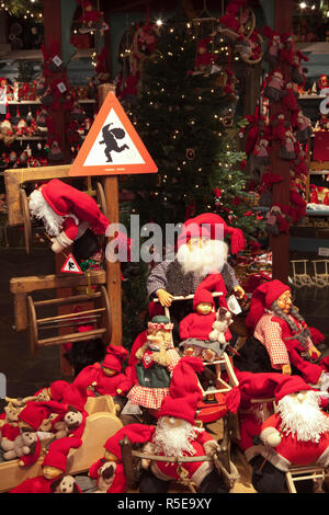 Der Vater Weihnachten Haus Interieur, Drobak, Grafschaft, Follo Bezirk Akershus, Norwegen, PR Stockfoto