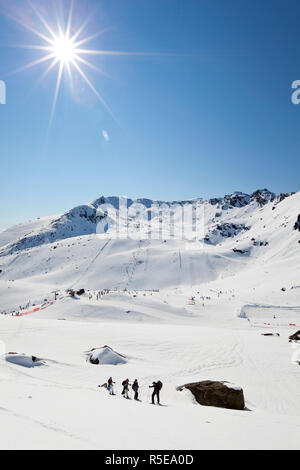 Die Remarkables Ski Gebiet, Queenstown, Central Otago, Südinsel, Neuseeland Stockfoto