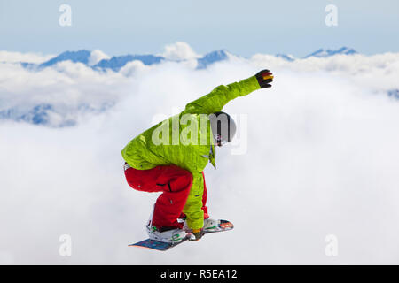 Die Remarkables Ski Gebiet, Queenstown, Central Otago, Südinsel, Neuseeland Stockfoto