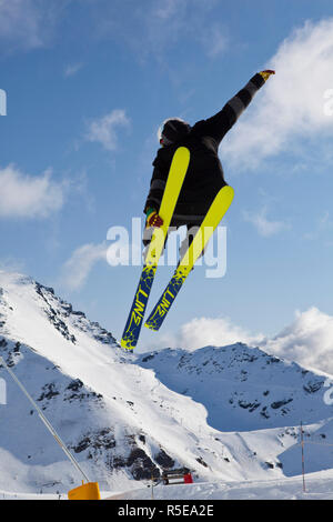 Die Remarkables Ski Gebiet, Queenstown, Central Otago, Südinsel, Neuseeland Stockfoto
