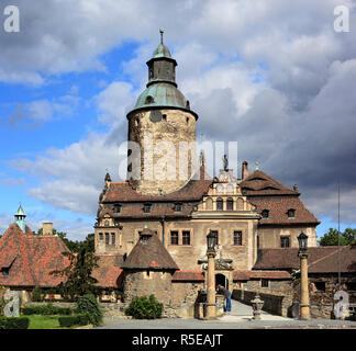 Schloss Czocha (Tzschocha, Caychow), senken Sie Schlesien, Polen Stockfoto