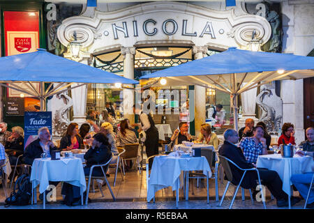 Nicola Baixa Cafe, historische Café auf Platz Rossio Lissabon Portugal Stockfoto