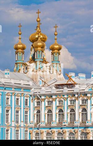Russland, St. Petersburg, Zarskoje Selo, Catherine Palace (Yekaterinsky Dvorets) Stockfoto