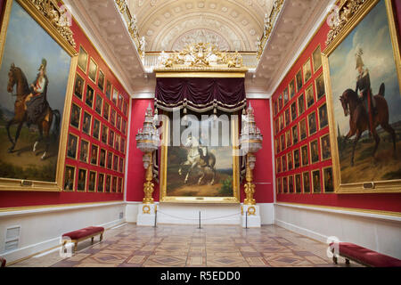 Russland, St. Petersburg, Schlossplatz, der Eremitage im Winterpalast, die Galerie des Vaterländischen Krieges von 1812 Stockfoto