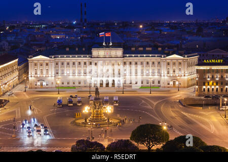 Russland, St. Petersburg, Mariinsky Palast von der St. Isaak Kathedrale Stockfoto