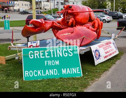 ROCKLAND, Maine - September 20, 2015: Rockland, Maine, mit einer Bevölkerung von 7,297. ist ein beliebtes Reiseziel und ist ein Ausgangspunkt für die Stockfoto