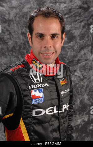 Vitor Meira von Brasilien beteiligt sich an der Indy Racing League Media Day bei Homestead-Miami Speedway in Homestead, Florida am 20. Februar 2007. Stockfoto