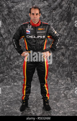 Vitor Meira von Brasilien beteiligt sich an der Indy Racing League Media Day bei Homestead-Miami Speedway in Homestead, Florida am 20. Februar 2007. Stockfoto