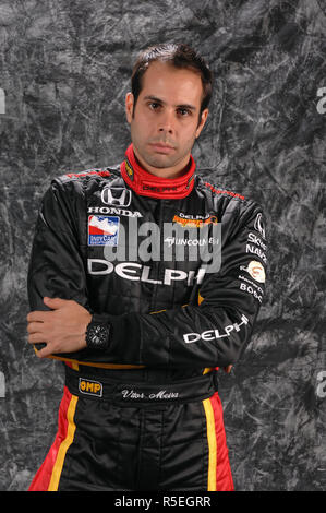 Vitor Meira von Brasilien beteiligt sich an der Indy Racing League Media Day bei Homestead-Miami Speedway in Homestead, Florida am 20. Februar 2007. Stockfoto